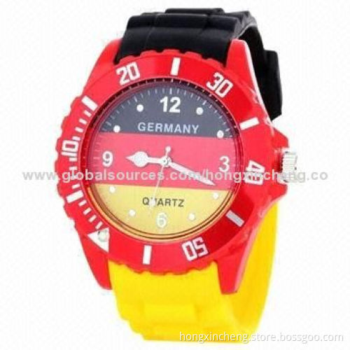 Silicone Watch, Eco-friendly Silicone Strap/Water-resistant, Customized Logo and Design Accepted